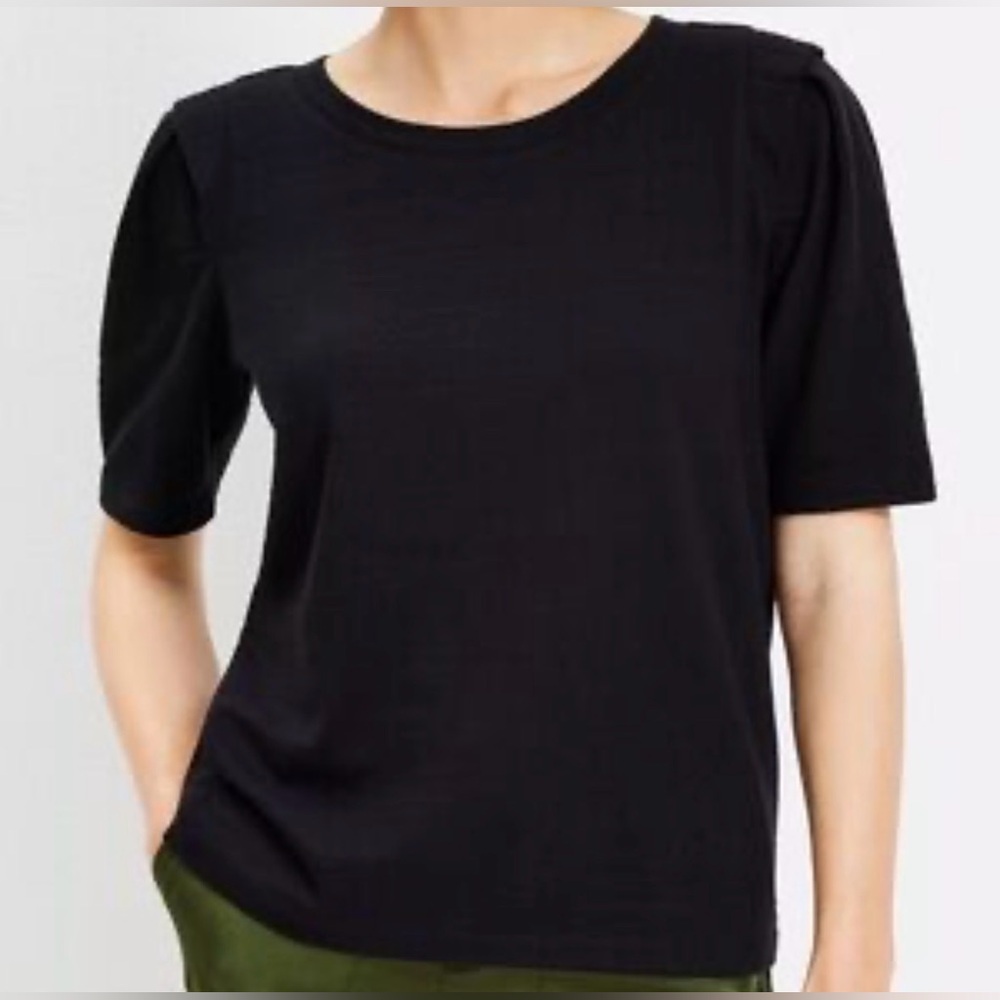LOFT Black Short Sleeve Tee
